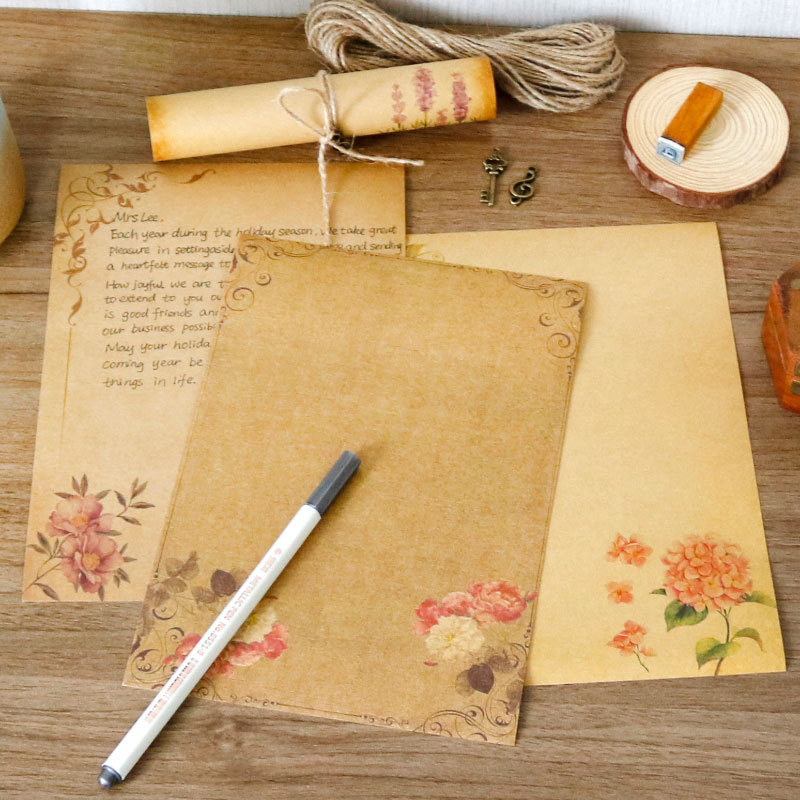 Ink Blotter Paper - 16 sztuk Vintage papier do pisania