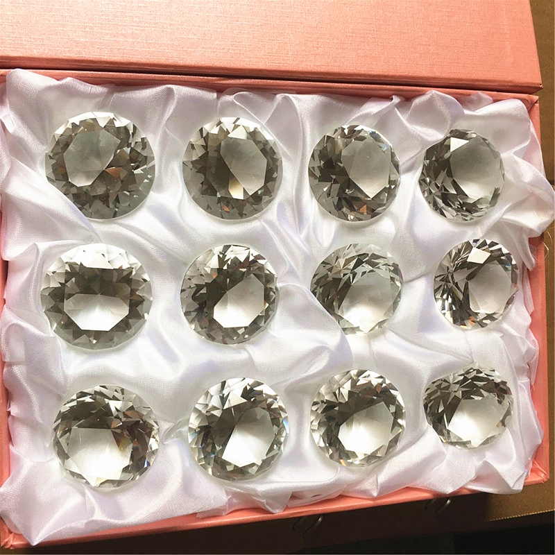 Paper Weight Crystal - Zestaw 12 sztuk, 30 mm, kryształowe